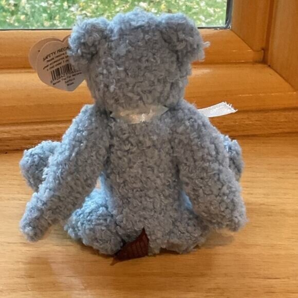 Ty Blue Beary Plush Teddy Bear - The Attic Treasures Collection - Blue & White - - Picture 2 of 4